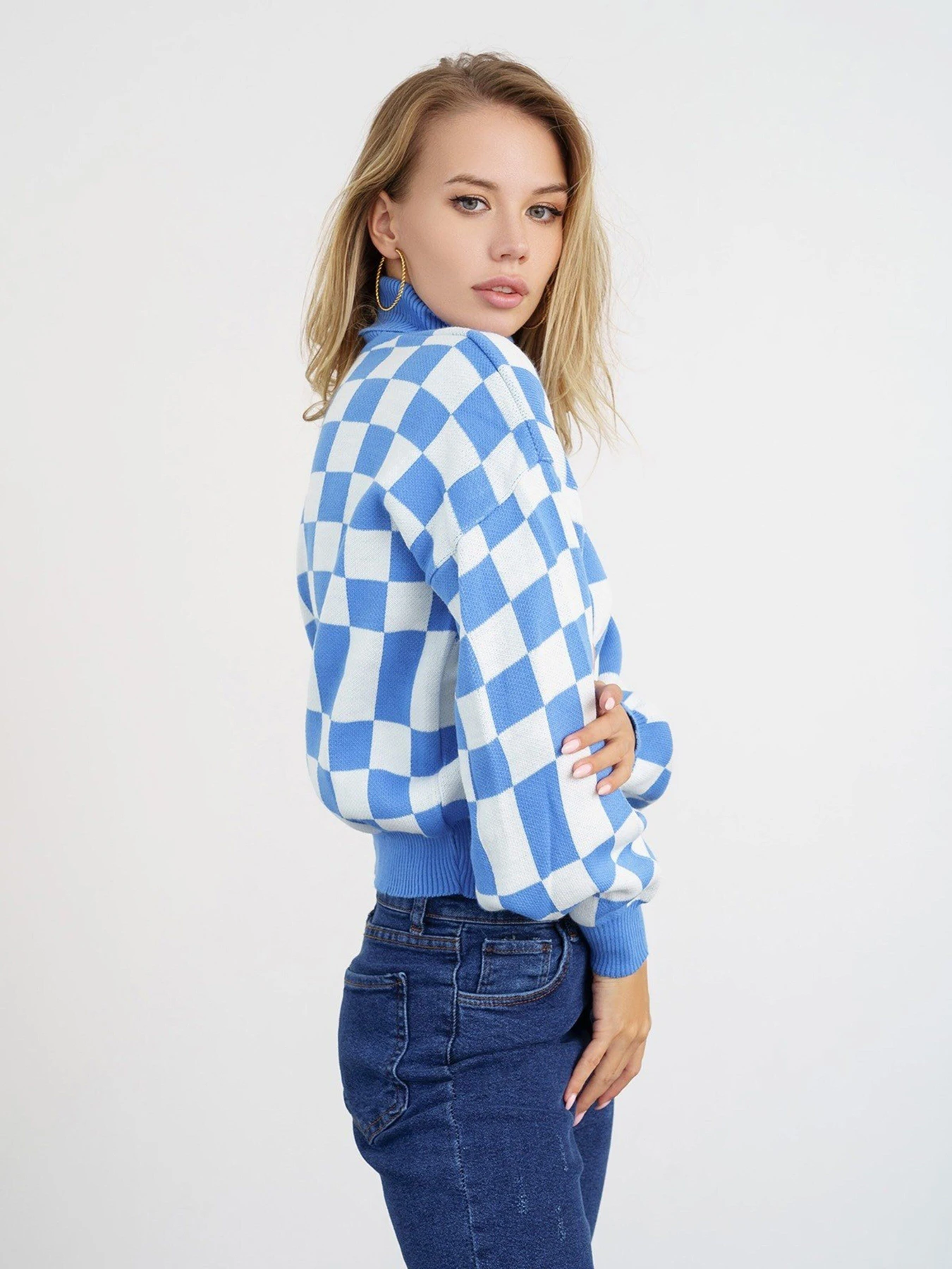 Свитры и кардиганы ISSA Plus модель WN20-338_blue Фото