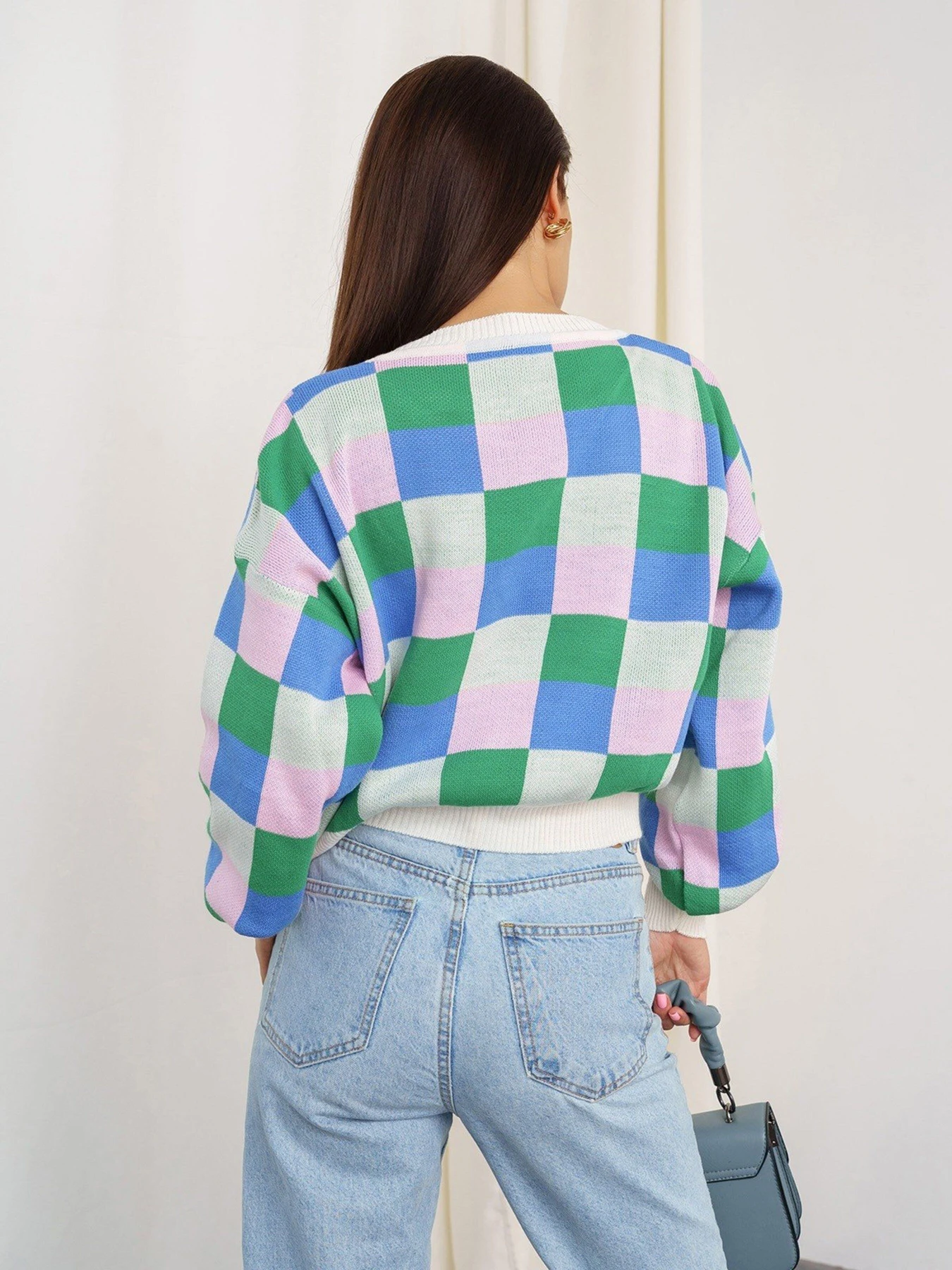 Светри та кардигани ISSA Plus модель WN20-341_greenpink Фото