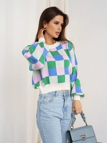 Светри та кардигани ISSA Plus модель WN20-341_greenpink Фото