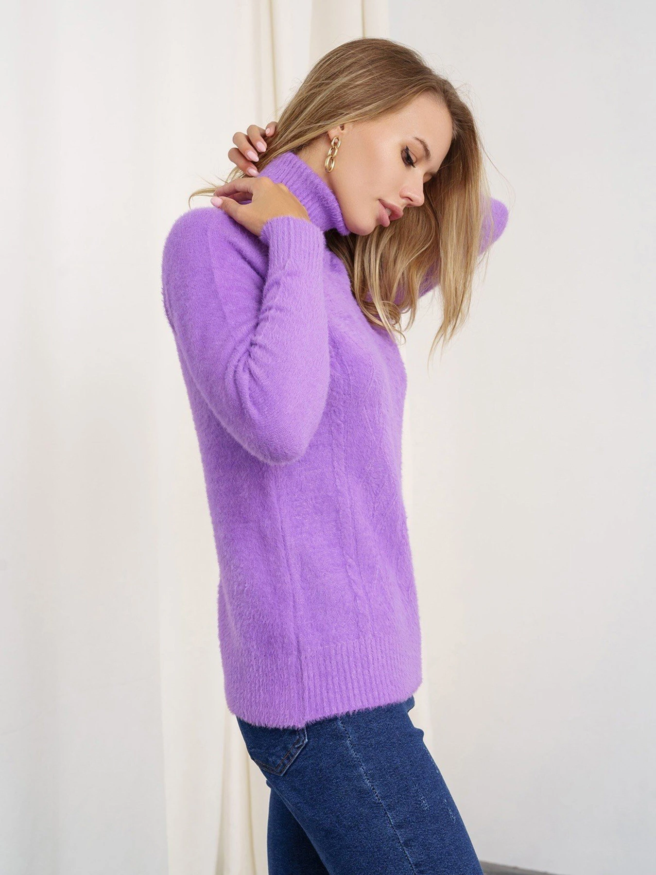 Светри та кардигани ISSA Plus модель WN20-344_lilac Светри та кардигани ISSA Plus модель WN20-344_lilac Фото