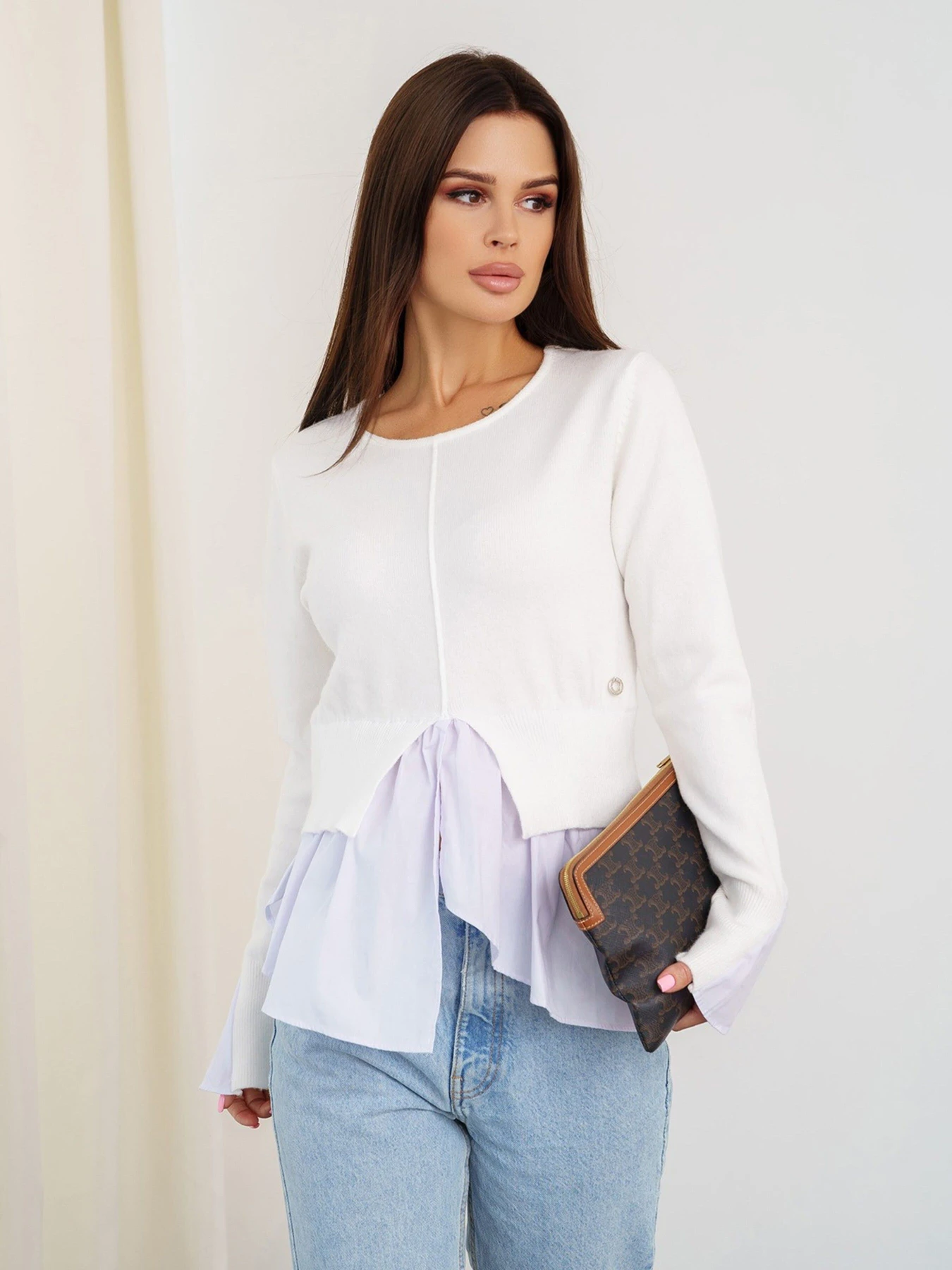 Светри та кардигани ISSA Plus модель WN20-215_white Фото