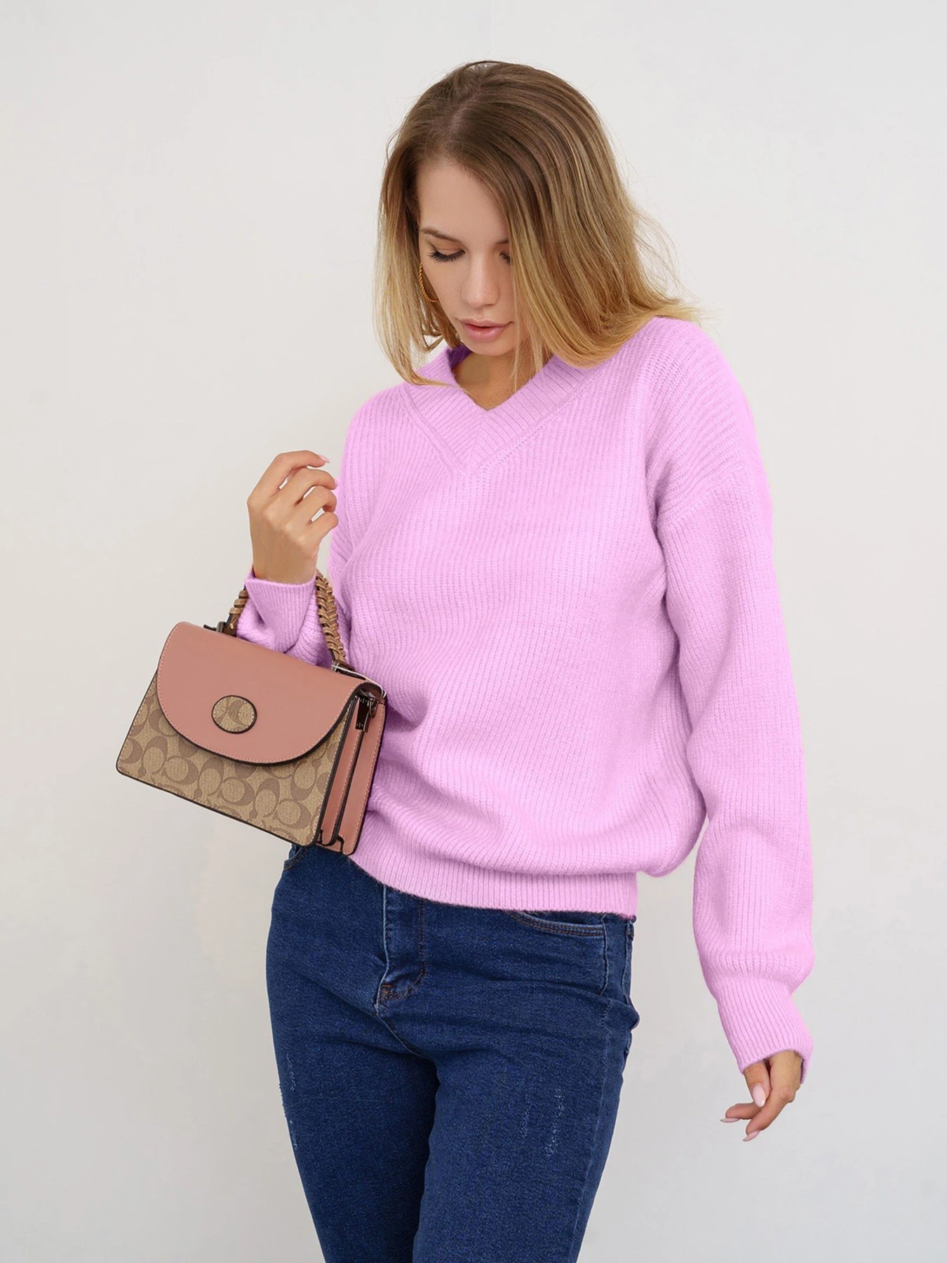 Светри та кардигани ISSA Plus модель WN20-324_lilac Фото