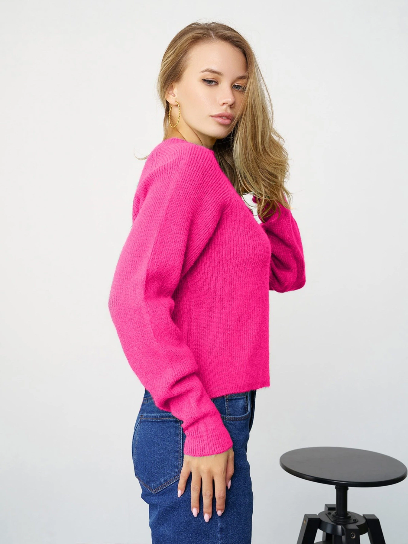 Светри та кардигани ISSA Plus модель WN20-326_raspberry Фото