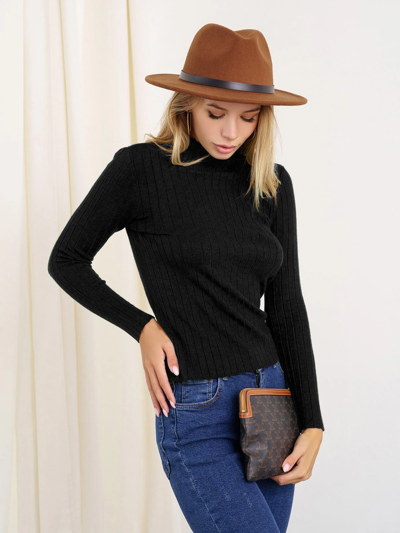 Светри та кардигани ISSA Plus модель WN20-329_black Фото