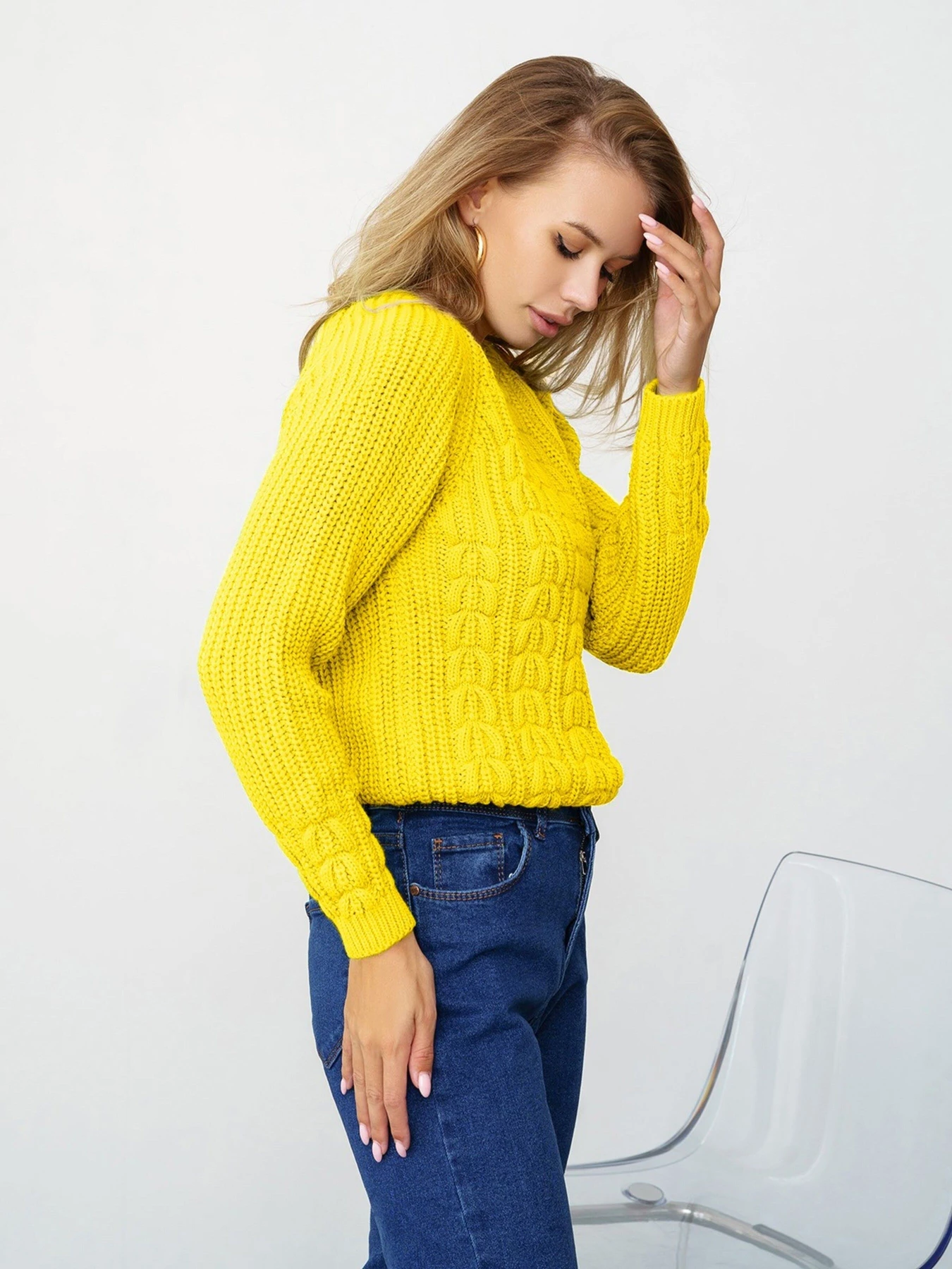 Светри та кардигани ISSA Plus модель WN20-334_yellow Фото