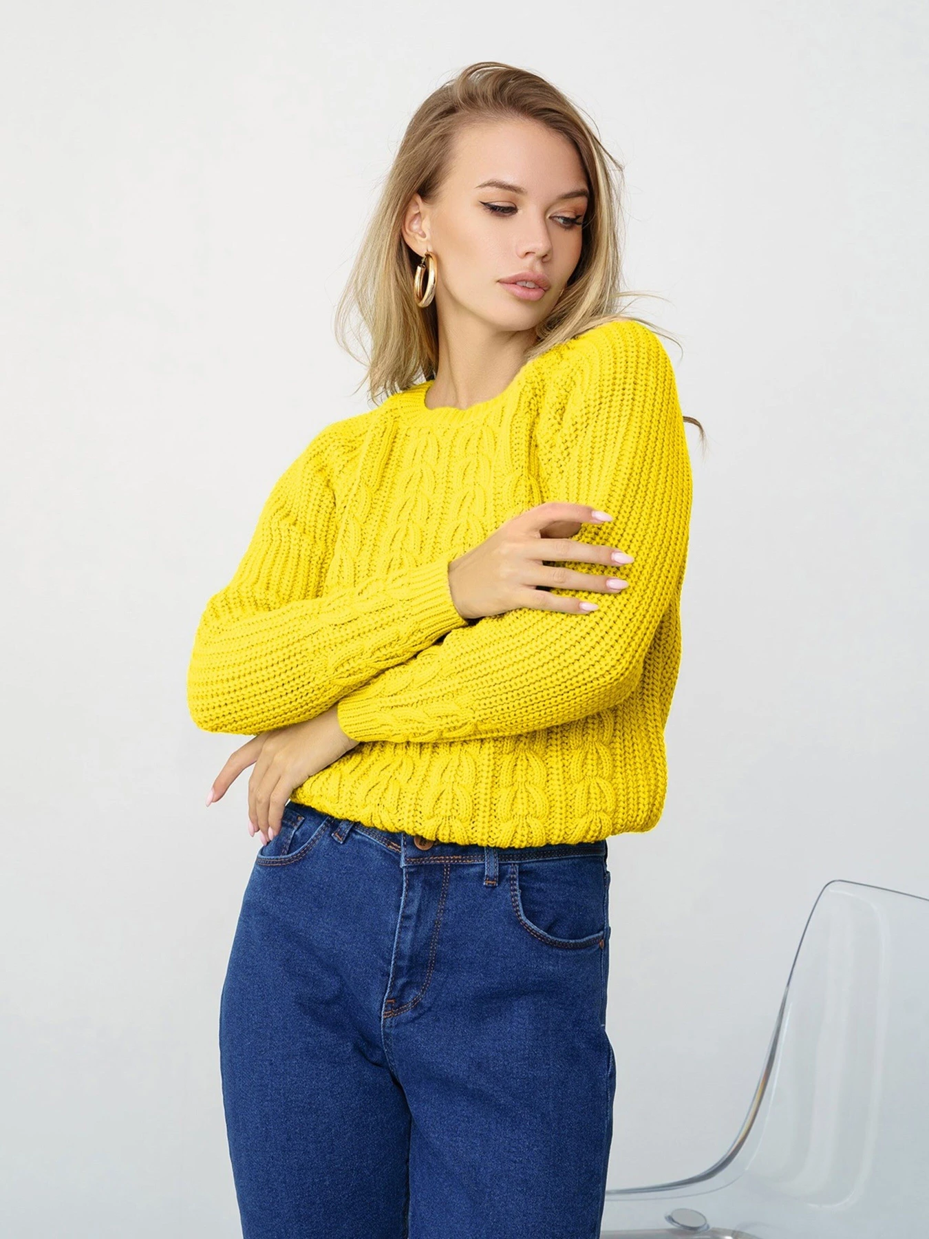 Светри та кардигани ISSA Plus модель WN20-334_yellow Фото