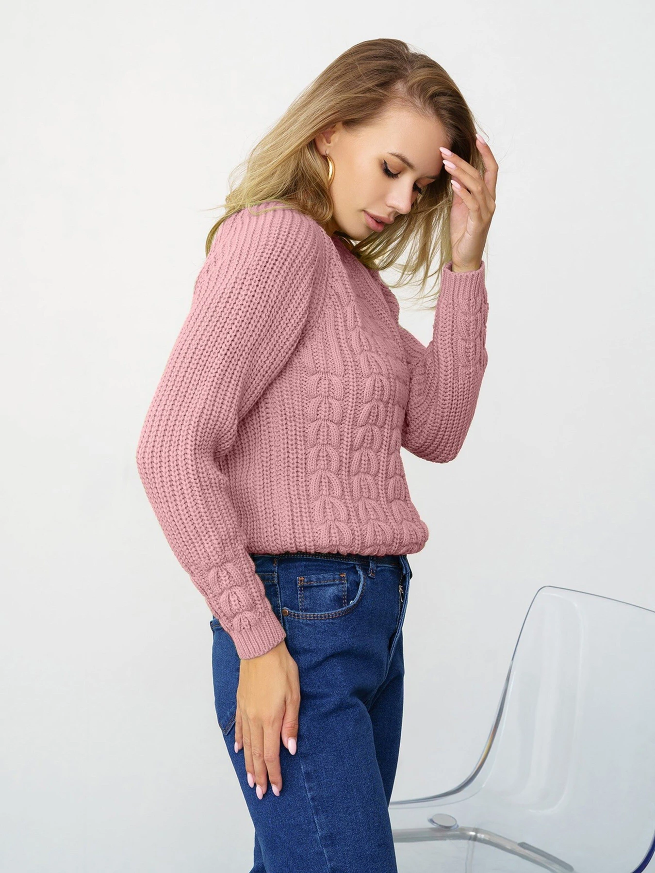 Светри та кардигани ISSA Plus модель WN20-334_darkpink Фото