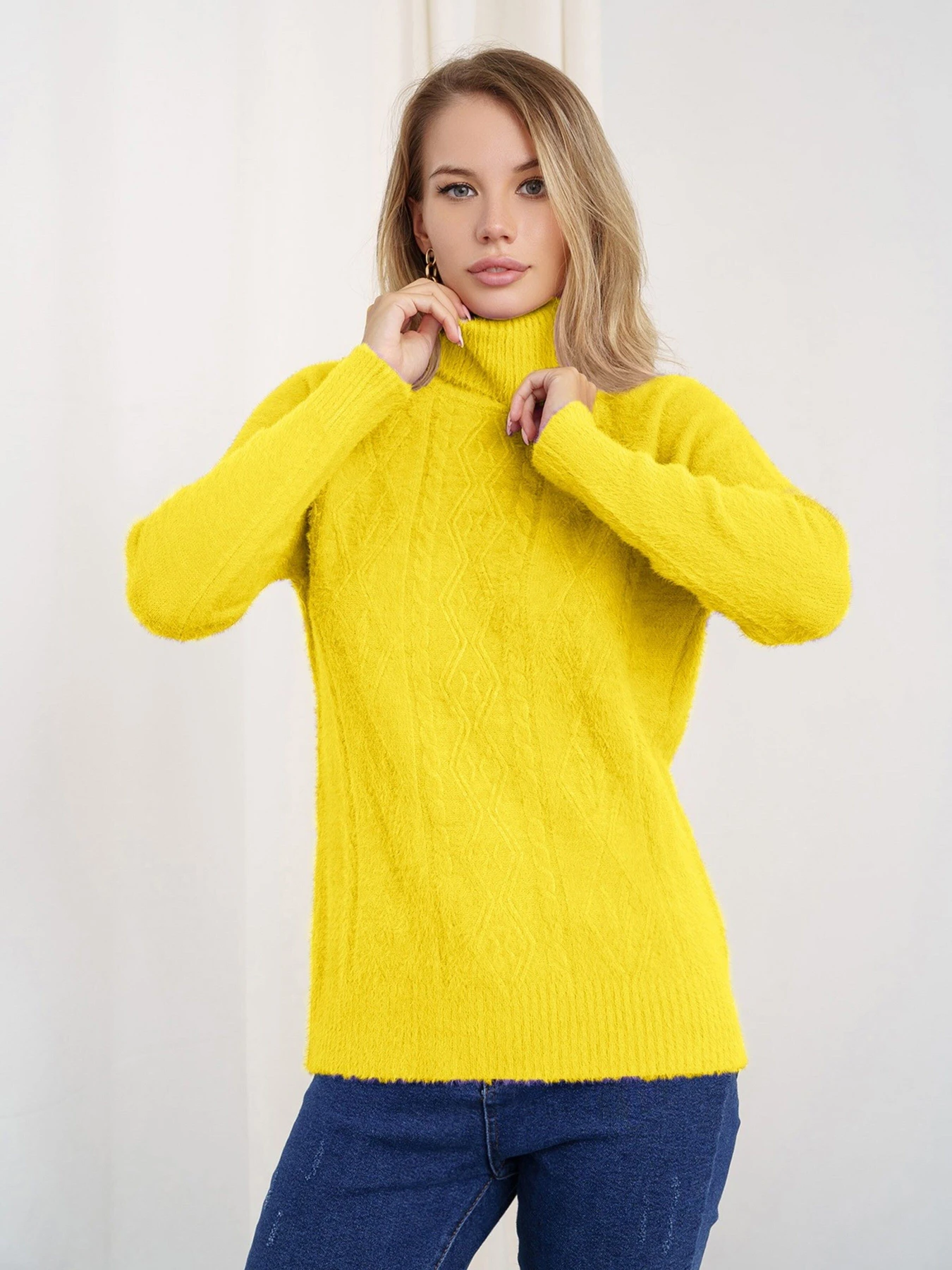 Светри та кардигани ISSA Plus модель WN20-344_mustard Фото