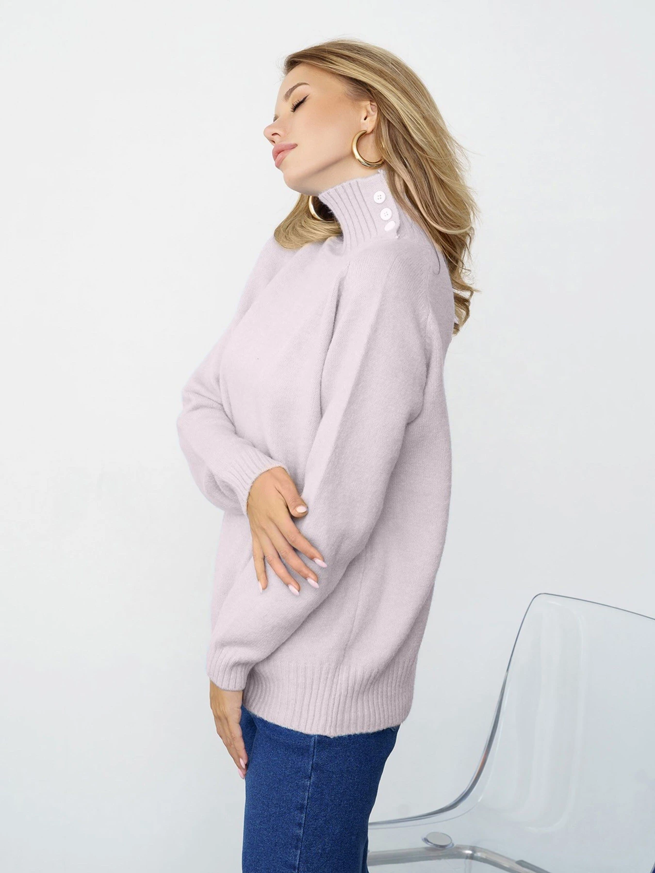 Светри та кардигани ISSA Plus модель WN20-345_lilac Фото