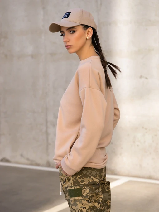Худи и свитшоты ISSA Plus модель 13600_beige Фото