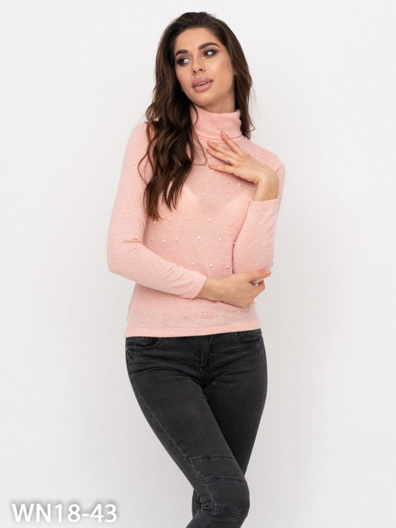 Светри та кардигани ISSA Plus модель WN18-43_peach Фото