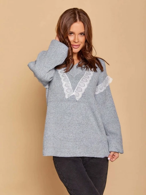 Свитры и кардиганы ISSA Plus модель WN20-178_grey Фото