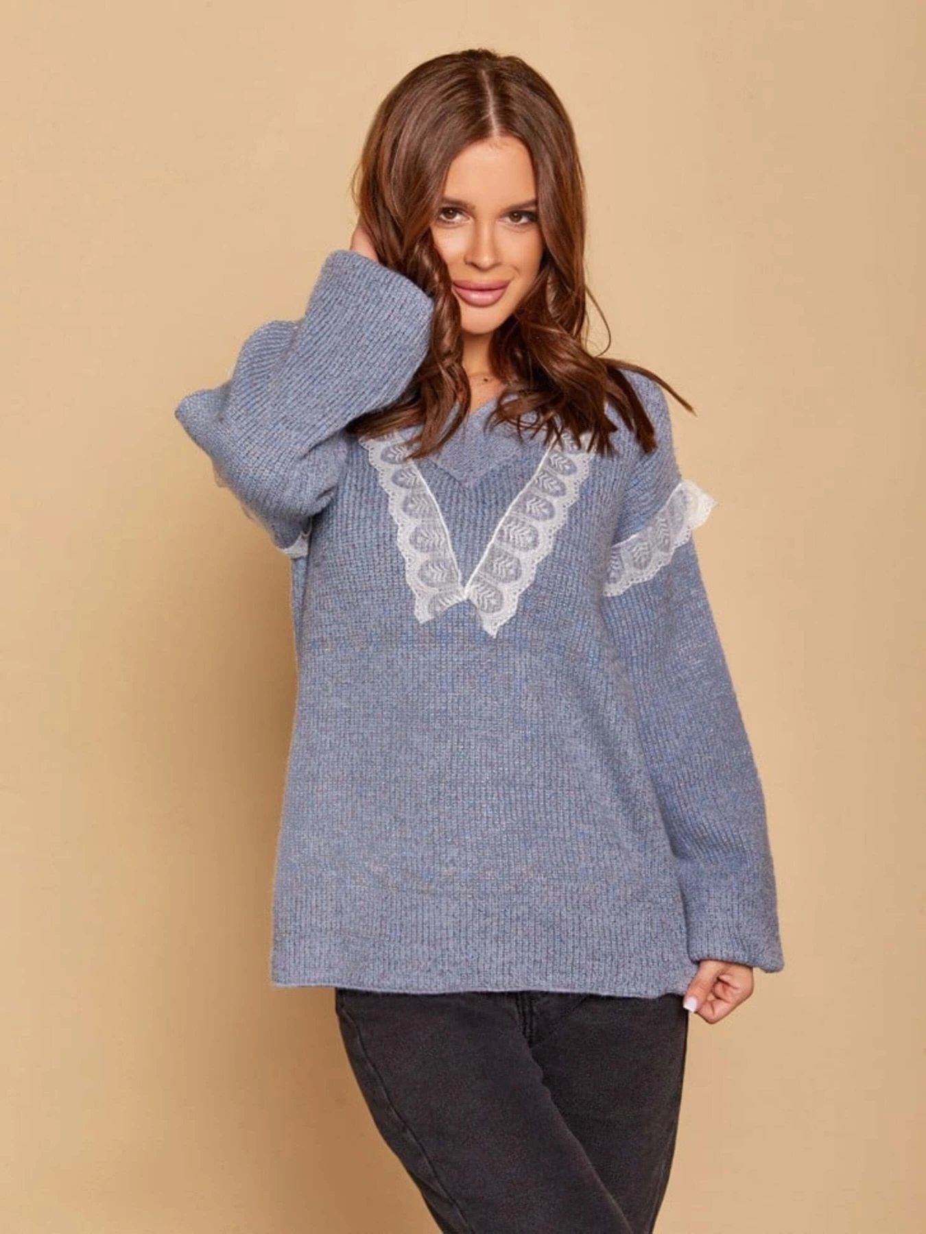 Светри та кардигани ISSA Plus модель WN20-178_lilac Фото