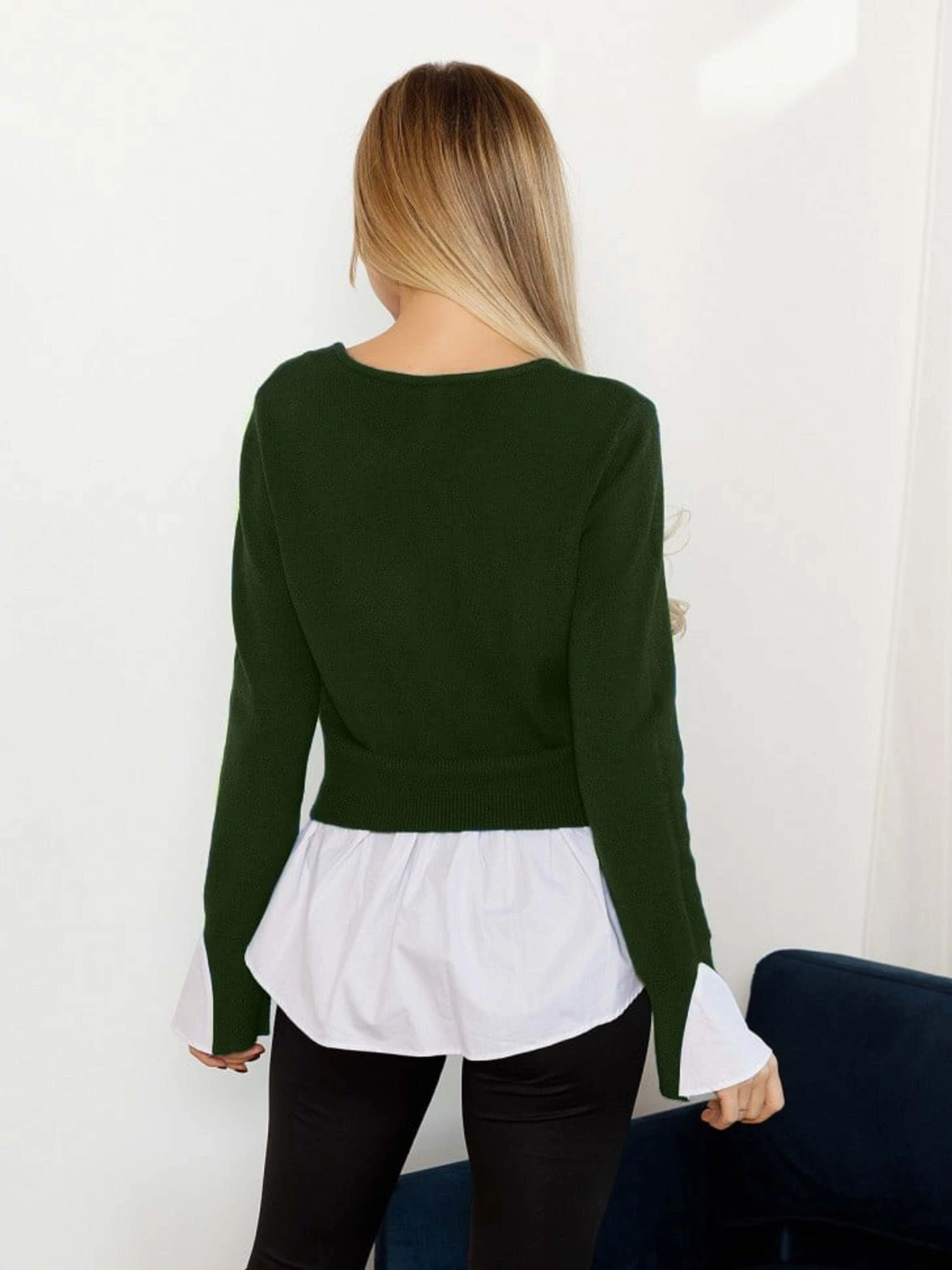 Светри та кардигани ISSA Plus модель WN20-215_khaki Светри та кардигани ISSA Plus модель WN20-215_khaki Фото