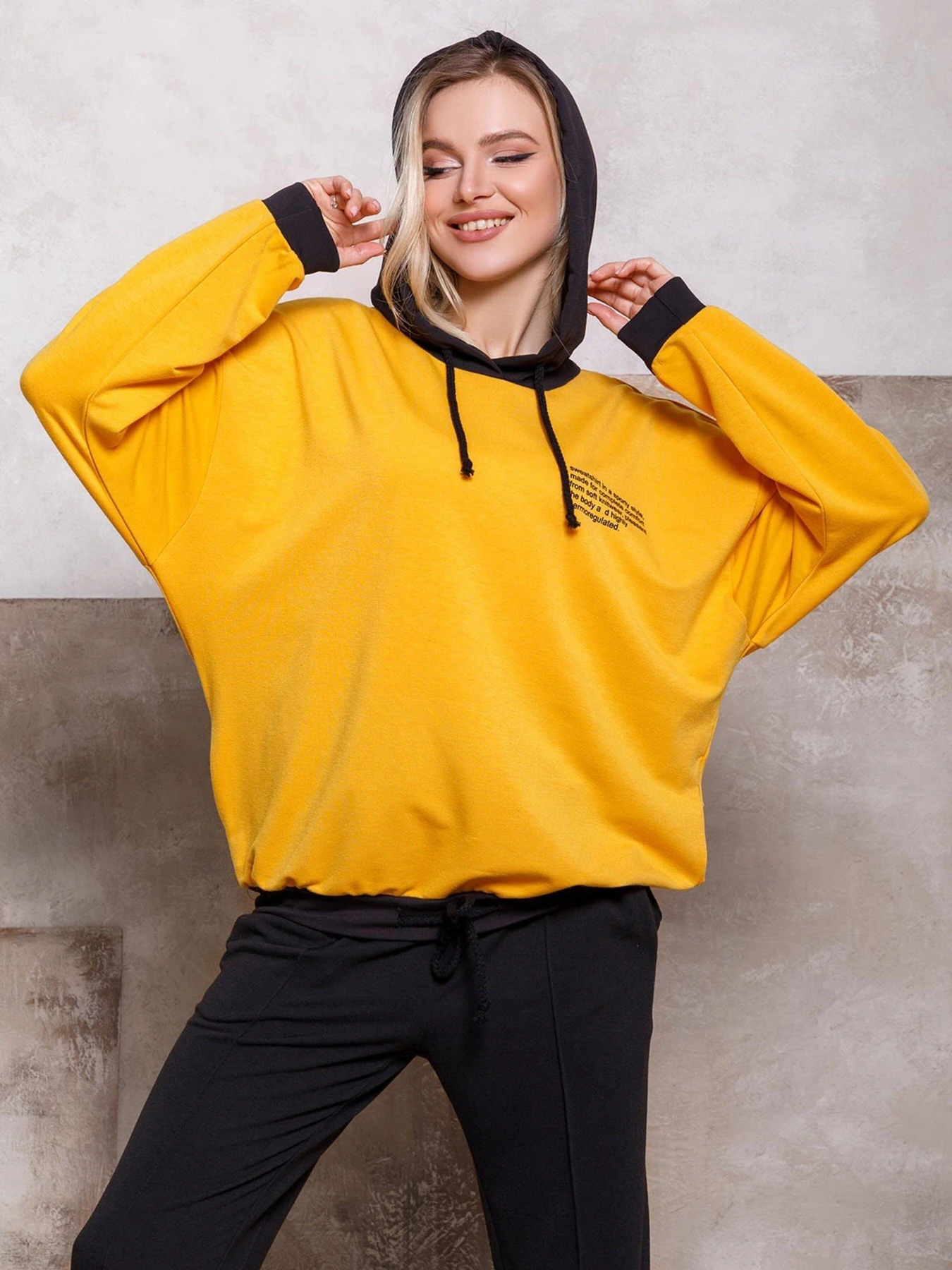 Худи и свитшоты ISSA Plus модель 12422_mustard Фото