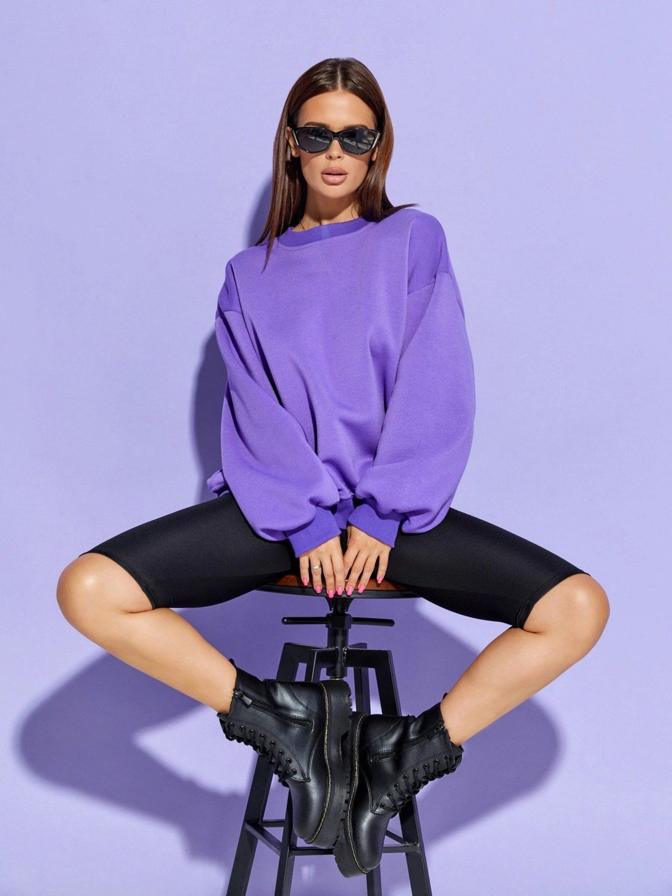 Худі та світшоти ISSA Plus модель SA-331_purple Худі та світшоти ISSA Plus модель SA-331_purple Фото