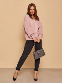 Свитры и кардиганы ISSA Plus модель WN20-179_pink Фото