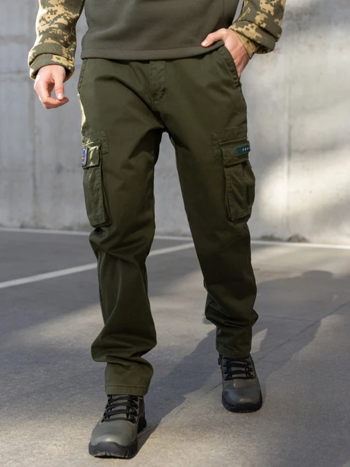 Брюки ISSA Plus модель GN-475_khaki Фото
