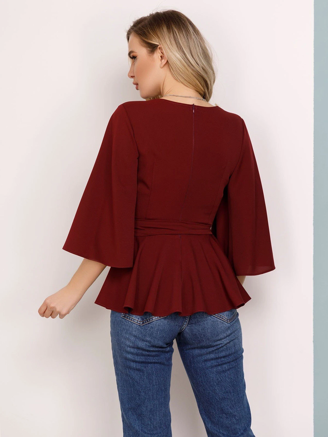Сорочки ISSA Plus модель SA-149_burgundy Сорочки ISSA Plus модель SA-149_burgundy Фото