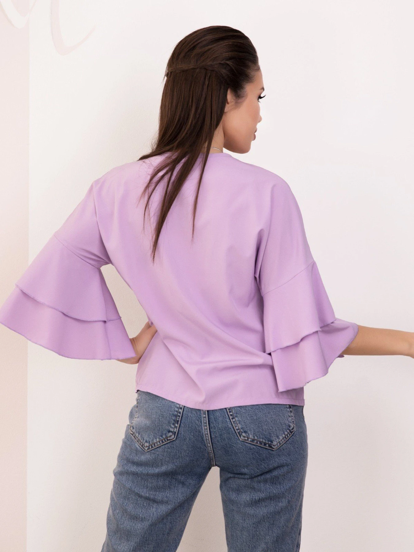 Рубашки ISSA Plus модель SA-153_lilac Рубашки ISSA Plus модель SA-153_lilac Фото