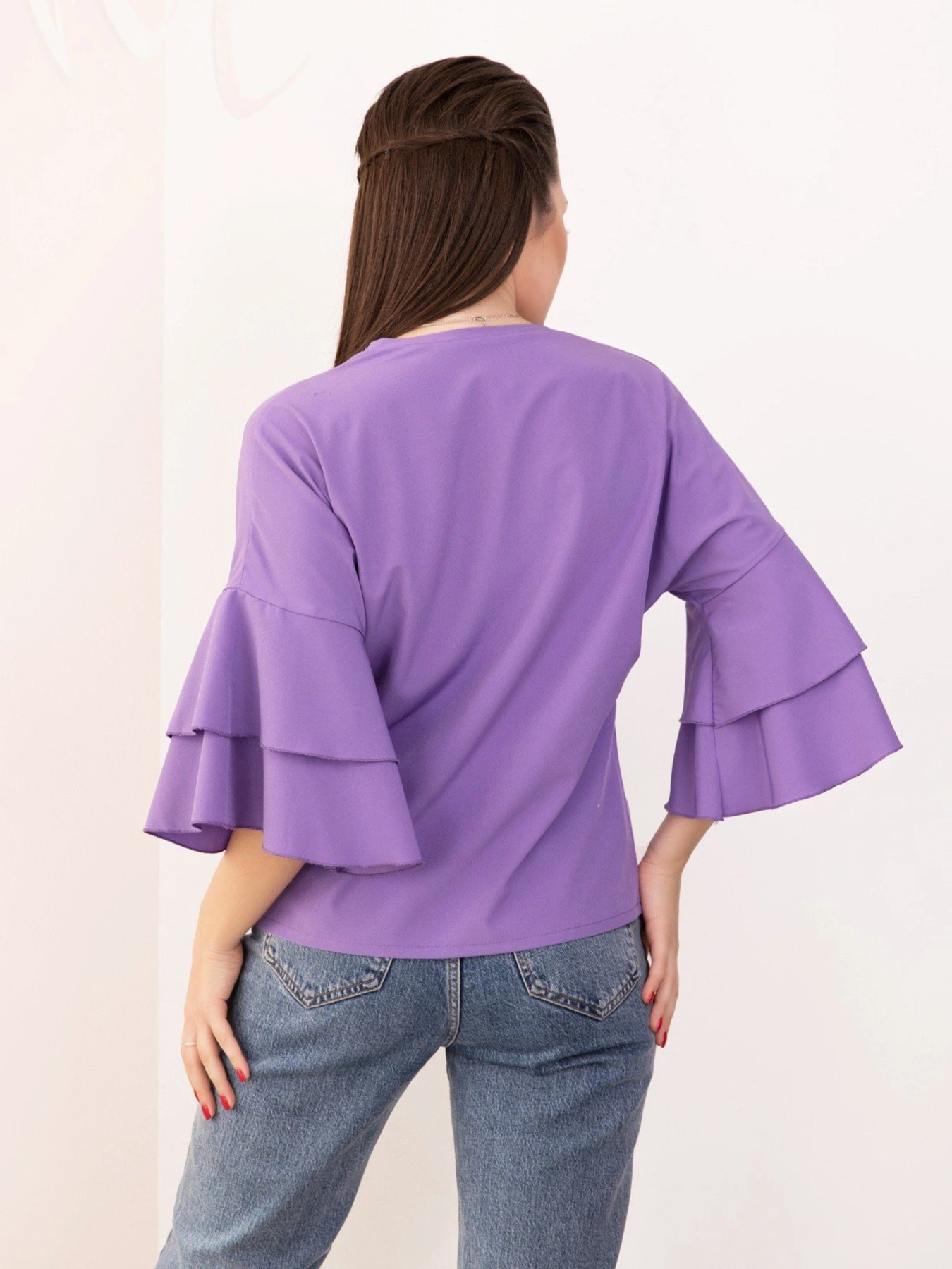 Рубашки ISSA Plus модель SA-153_purple Рубашки ISSA Plus модель SA-153_purple Фото