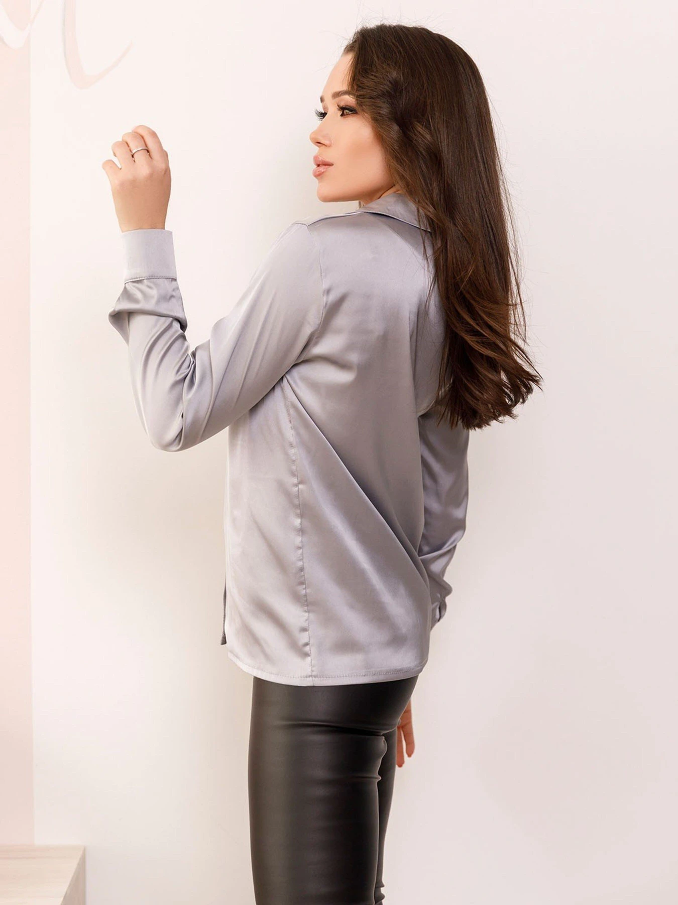 Рубашки ISSA Plus модель SA-154_grey Фото