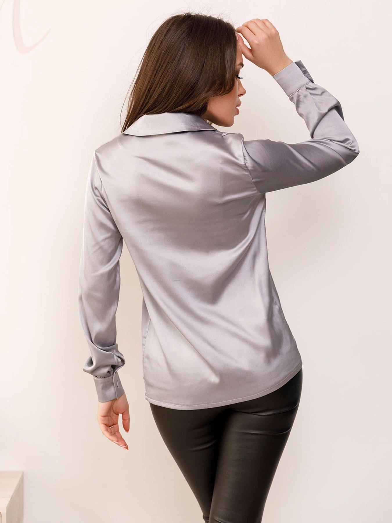 Рубашки ISSA Plus модель SA-154_grey Фото