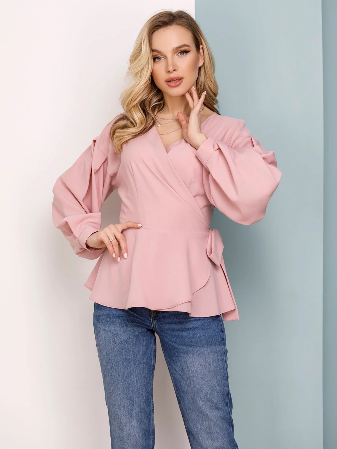 Рубашки ISSA Plus модель SA-160_pink Фото