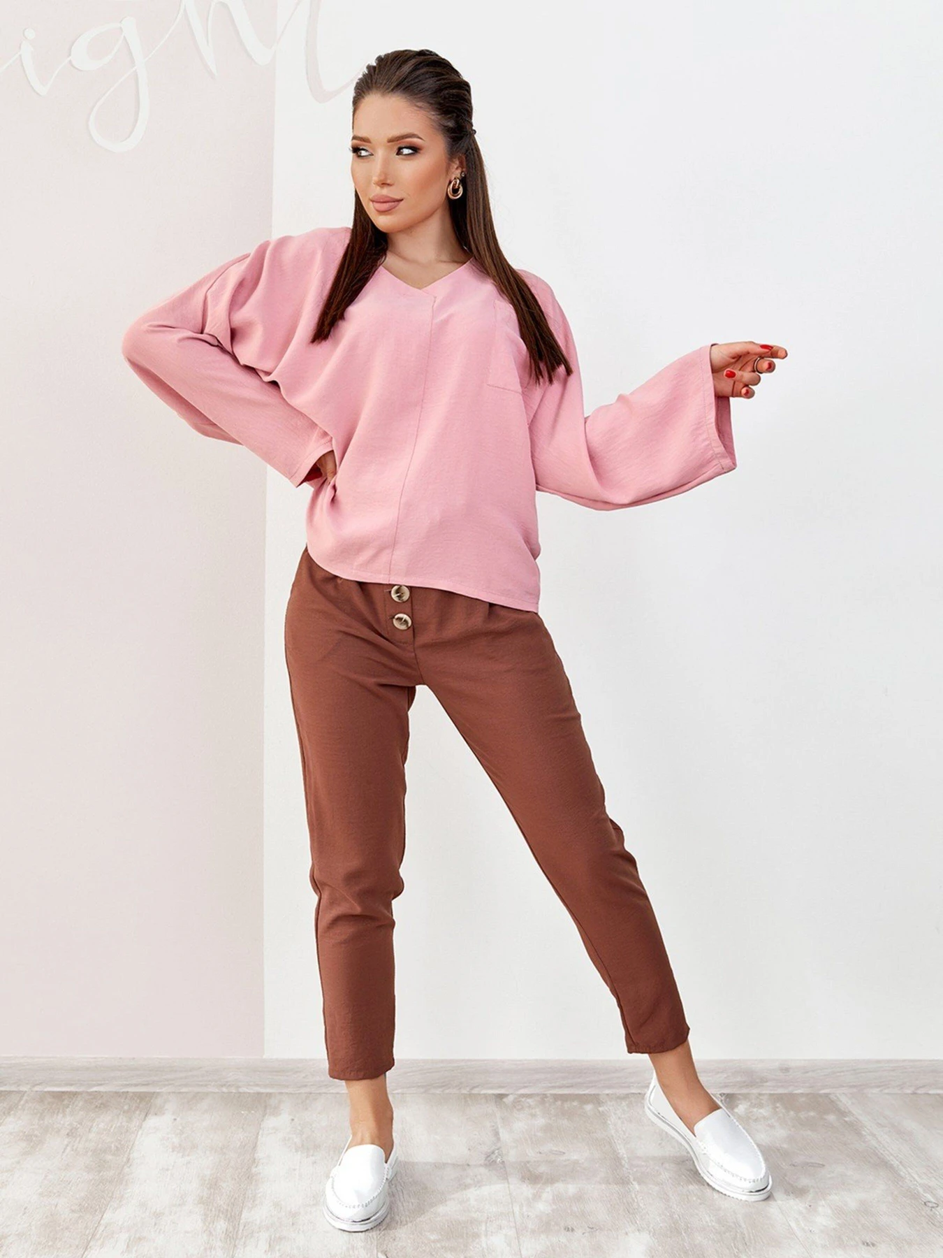 Сорочки ISSA Plus модель SA-176_pink Фото