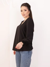 Сорочки ISSA Plus модель SA-187_black Фото