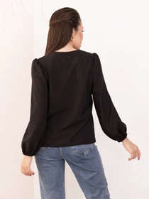 Сорочки ISSA Plus модель SA-187_black Фото