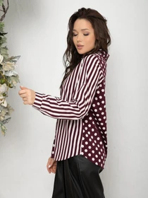 Рубашки ISSA Plus модель SA-215_burgundy Фото