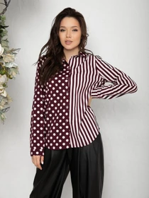 Рубашки ISSA Plus модель SA-215_burgundy Фото