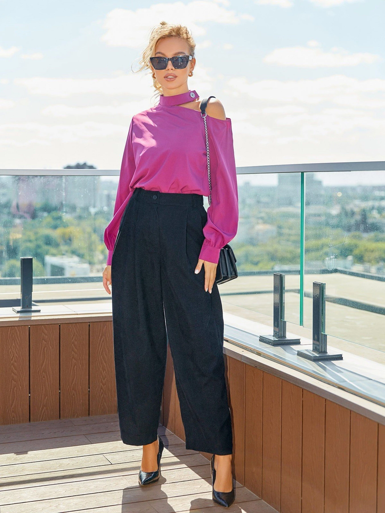 Сорочки ISSA Plus модель SA-285_purple Сорочки ISSA Plus модель SA-285_purple Фото