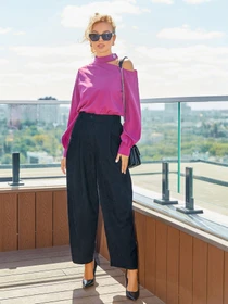 Сорочки ISSA Plus модель SA-285_purple Фото
