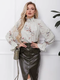 Сорочки ISSA Plus модель SA-34_lightgreen Фото
