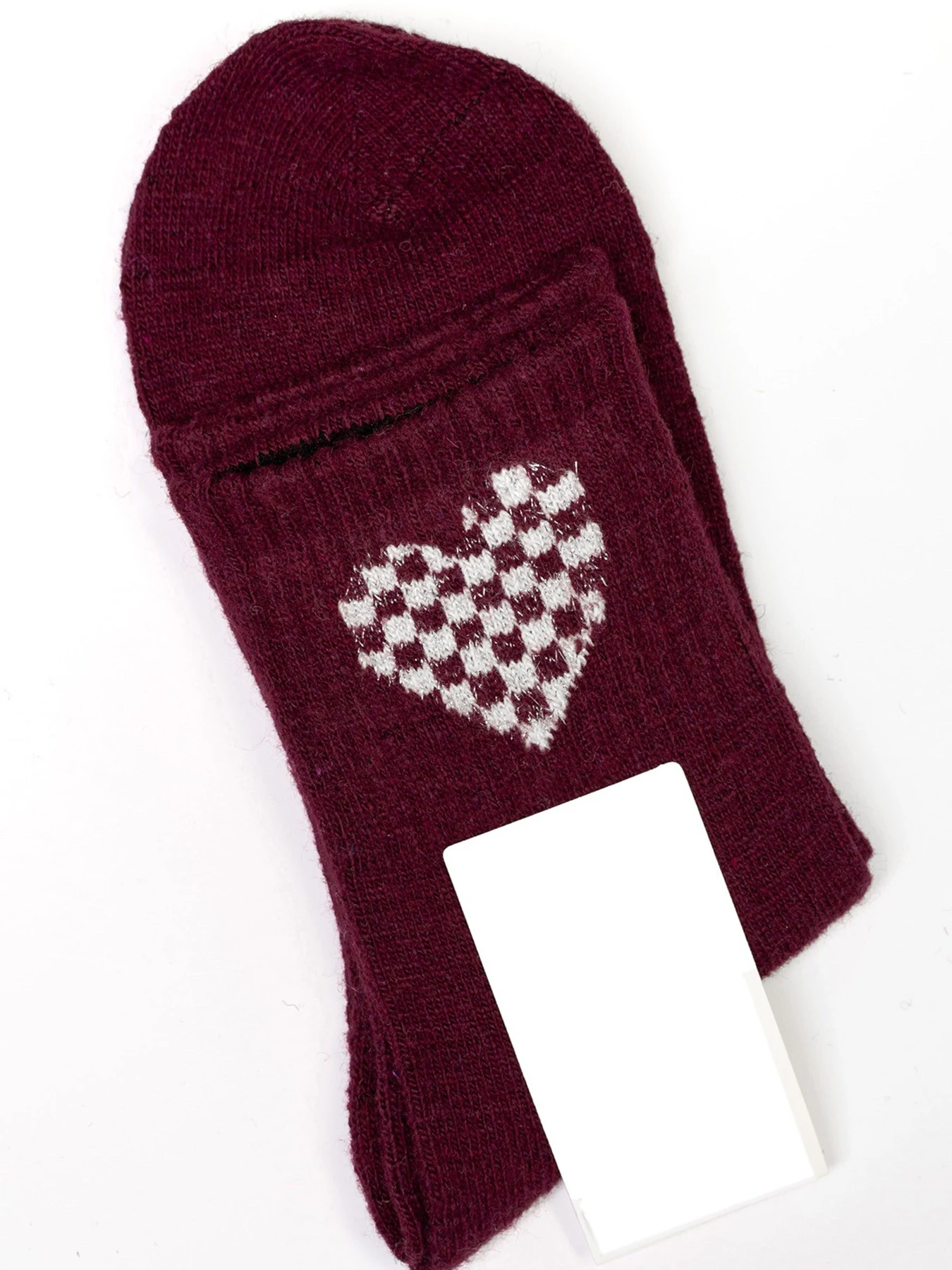 Носки и гольфы ISSA Plus модель NS-160_burgundy Фото