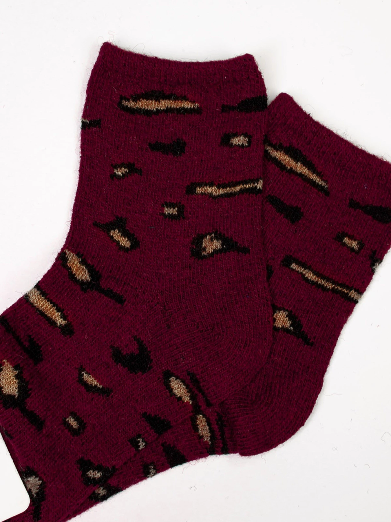 Носки и гольфы ISSA Plus модель NS-161_burgundy Фото