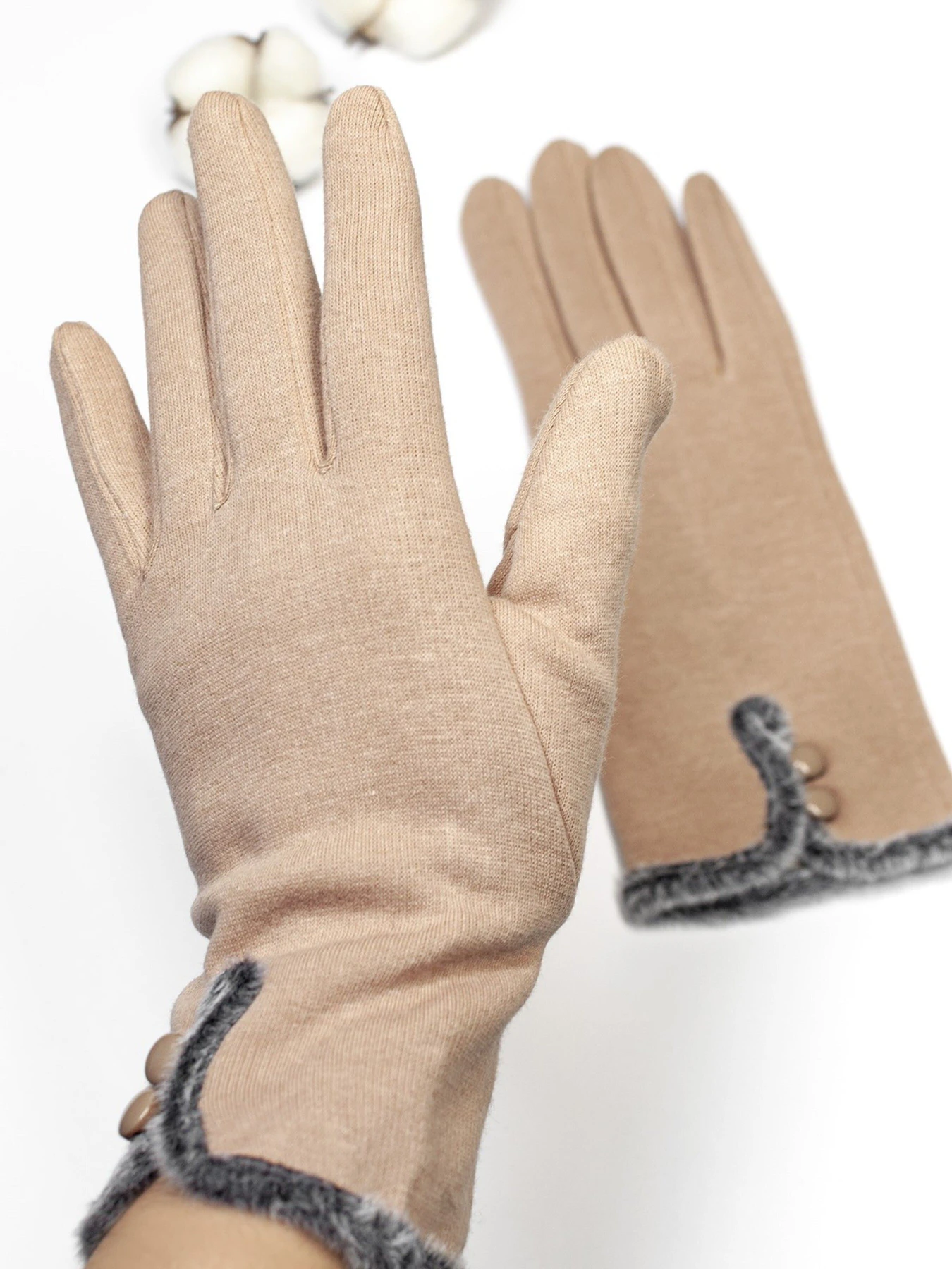 Перчатки и варежки ISSA Plus модель PE-05_beige Фото