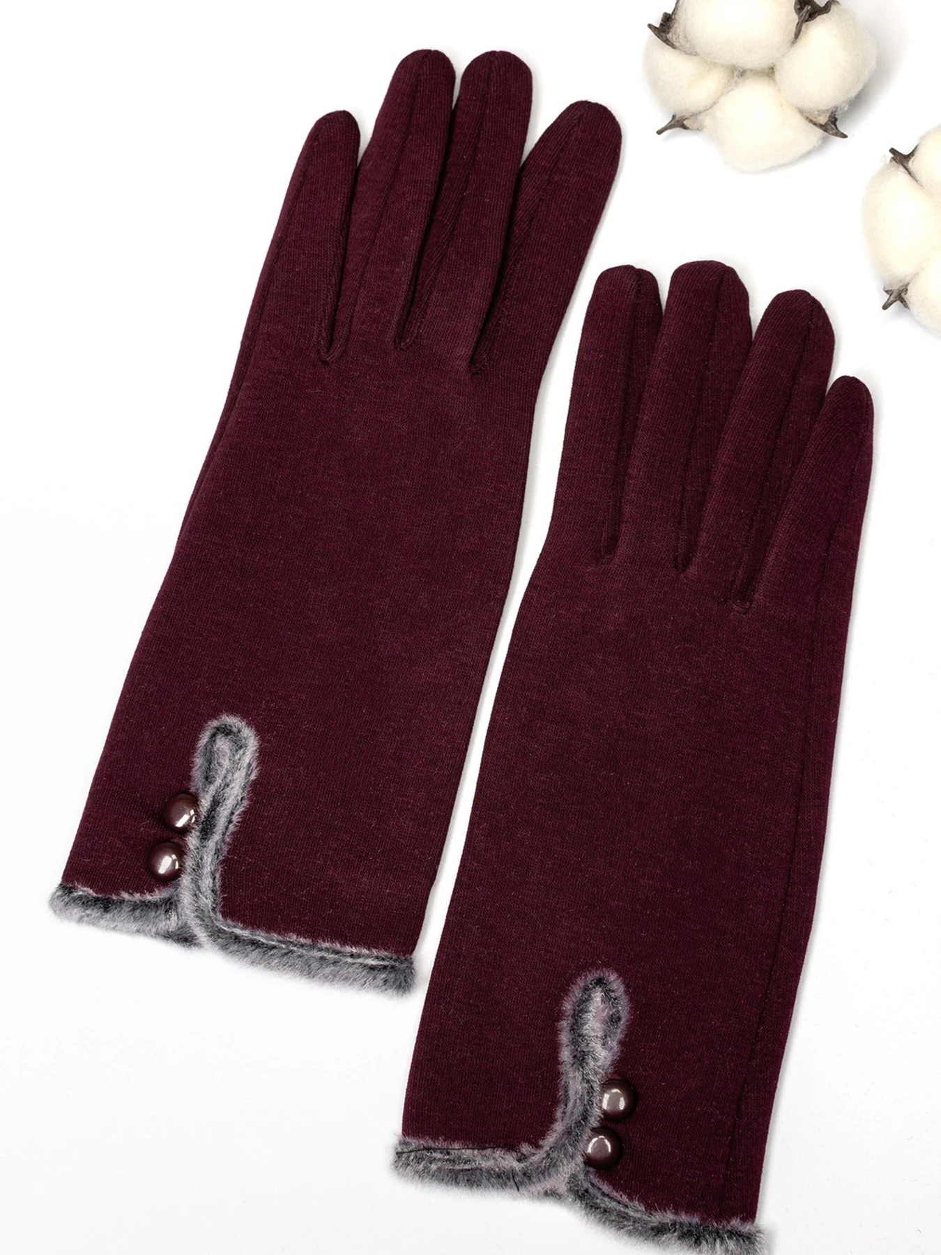 Перчатки и варежки ISSA Plus модель PE-05_burgundy Фото
