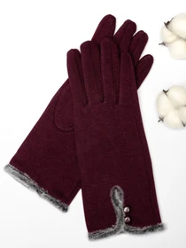 Перчатки и варежки ISSA Plus модель PE-05_burgundy Фото