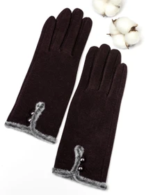 Перчатки и варежки ISSA Plus модель PE-05_darkbrown Фото