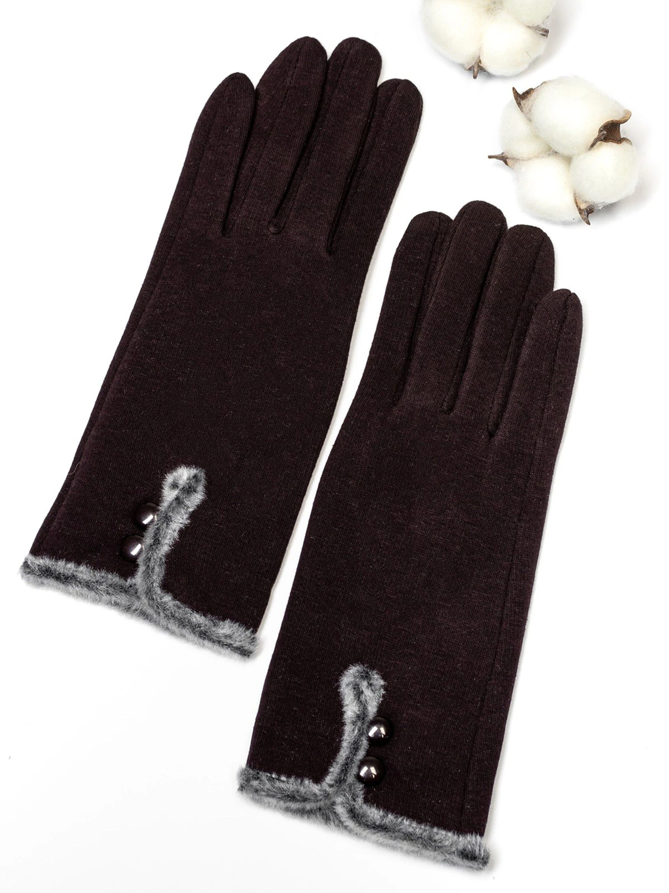 Перчатки и варежки ISSA Plus модель PE-14_darkbrown Фото