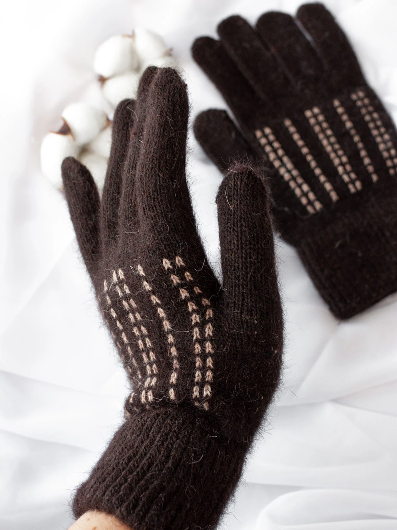 Перчатки и варежки ISSA Plus модель PE-20_darkbrown Фото