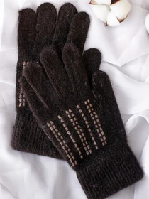 Перчатки и варежки ISSA Plus модель PE-20_darkbrown Фото