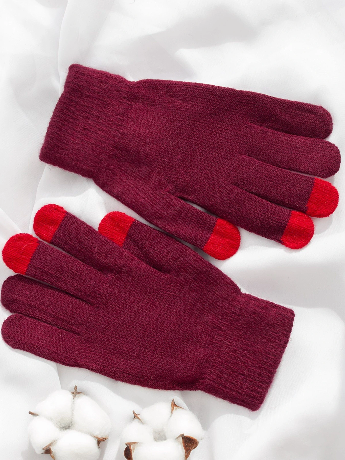 Перчатки и варежки ISSA Plus модель PE-21_burgundy Фото