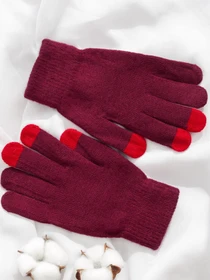 Перчатки и варежки ISSA Plus модель PE-21_burgundy Фото