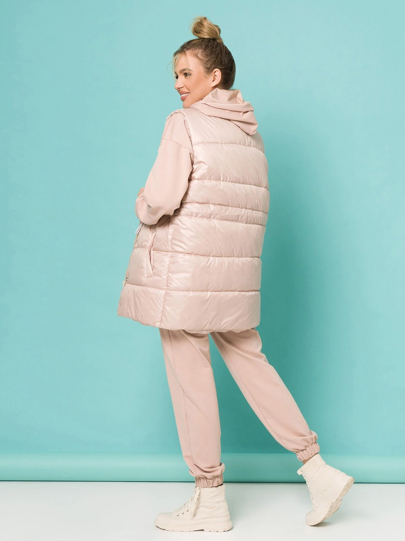 Куртки та дублянки ISSA Plus модель SA-337_beige. Куртки та дублянки ISSA Plus модель SA-337_beige. Фото
