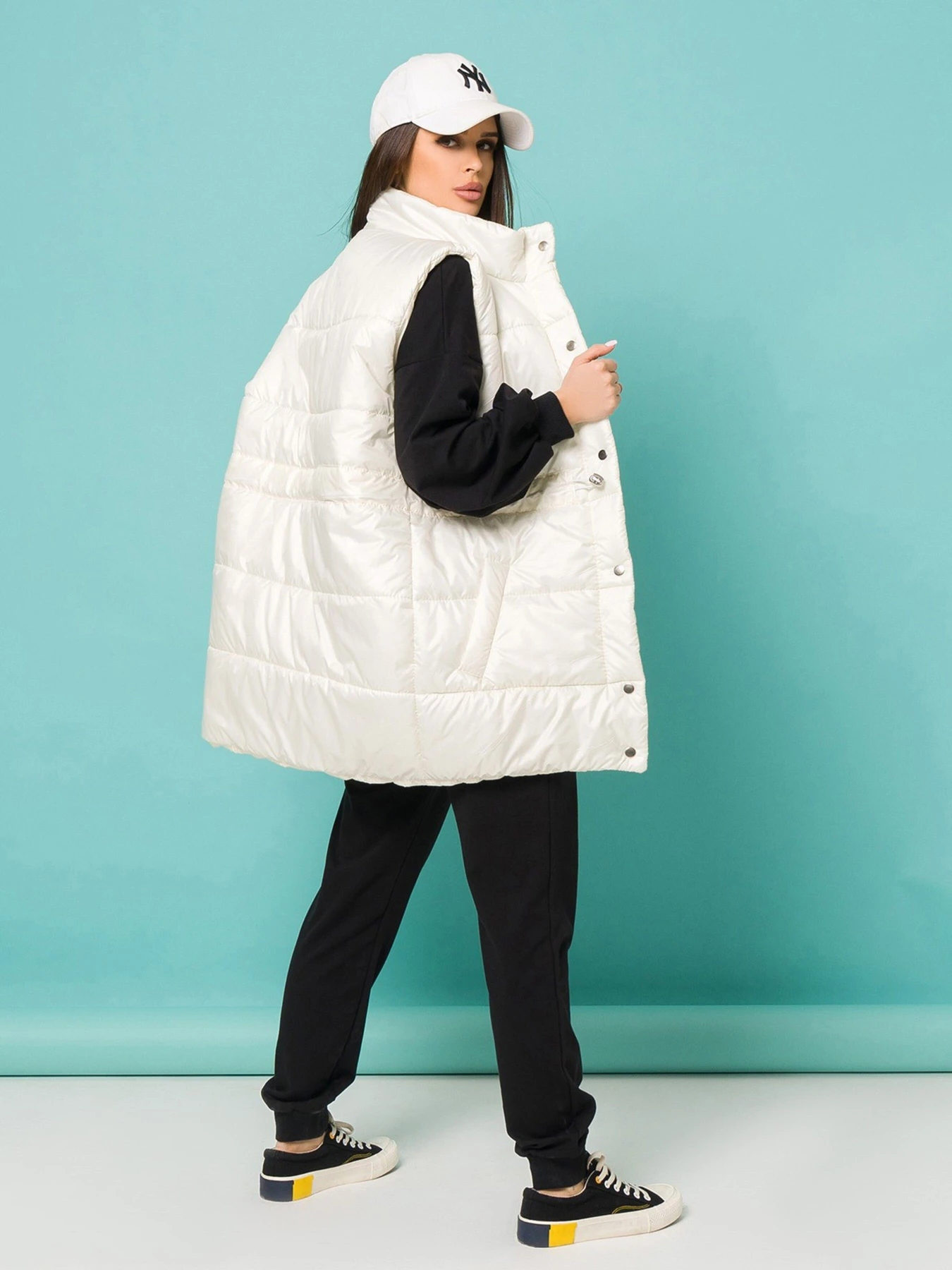 Куртки та дублянки ISSA Plus модель SA-337_milky. Куртки та дублянки ISSA Plus модель SA-337_milky. Фото