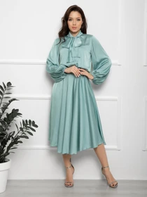 Платья ISSA Plus модель 12380_turquoise Фото